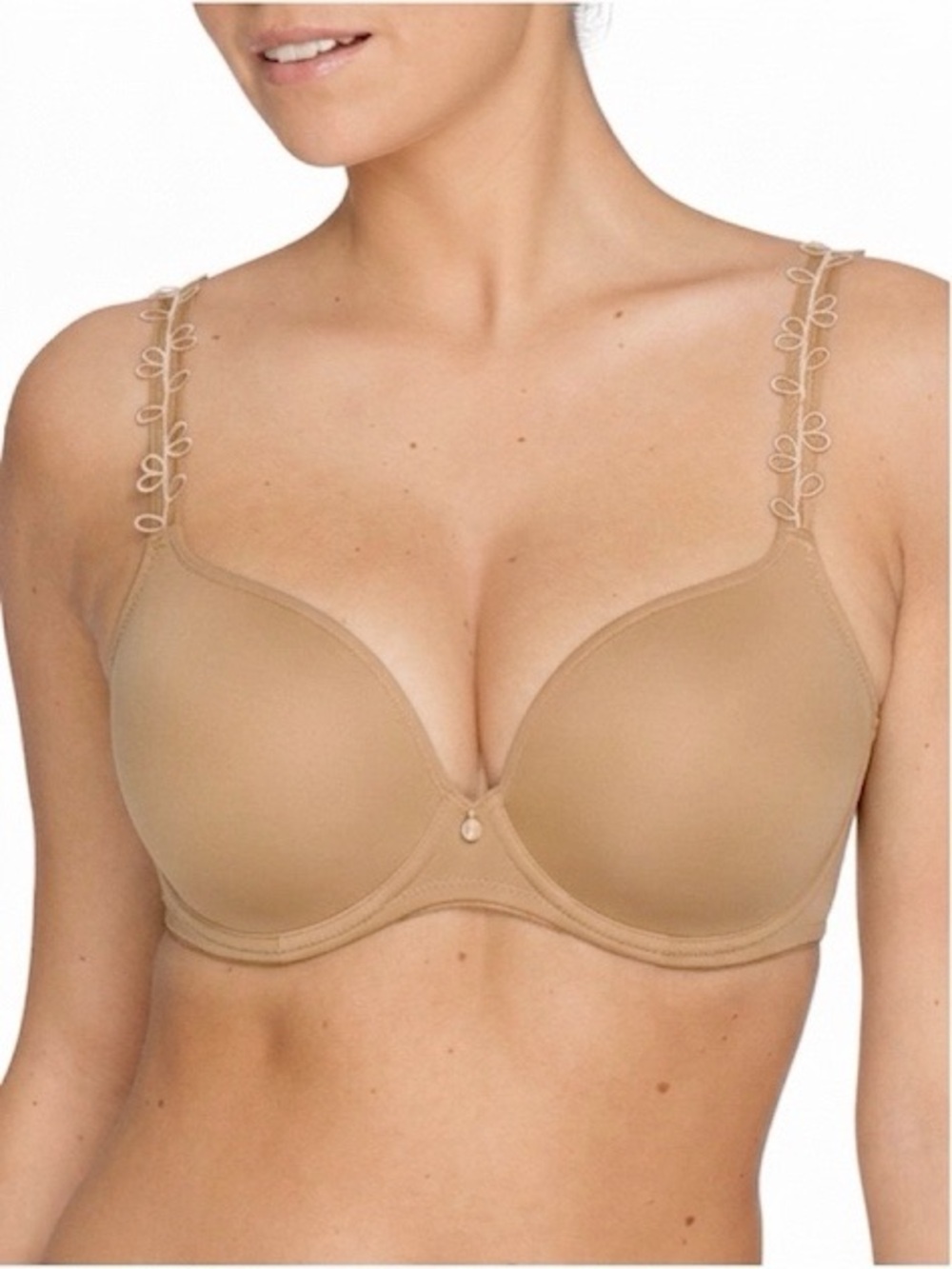 Prima Donna Perle Plunge Contour Bra 32E 70E Caffe Latte Beige 016-2344